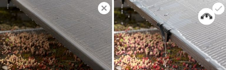 Afvoerclip voor zonnepanelen