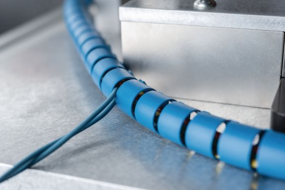 detecteerbare blauwe spiraalslang