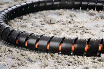Dikwandige, robuuste spiraalslang voor hydraulische leidingen in bouwvoertuigen
