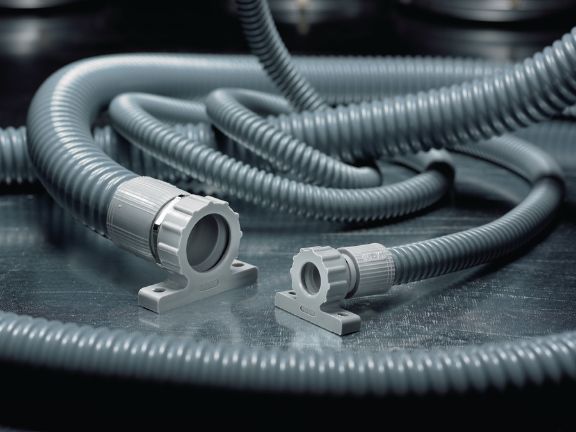 FlexiGuard-kunststof beschermslangen zijn uiterst flexibel en bieden een uitstekende mechanische bescherming.