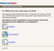 HellermannTyton Krimpkous calculator