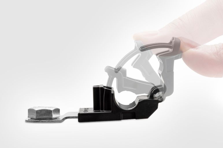 Ratchet-P-Clamp met kliksluiting.