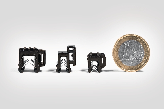 Onze kleinste bevestigingsclip is 30% kleiner dan andere kabelclips