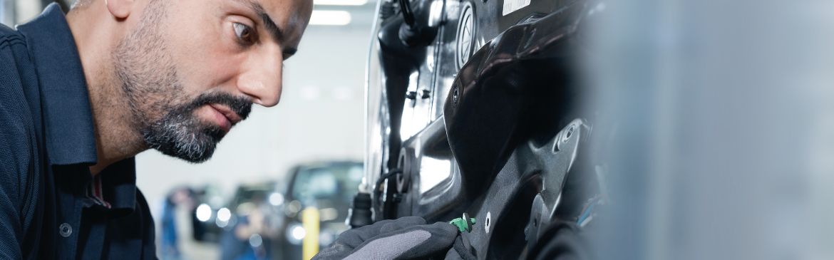 Man working in a car